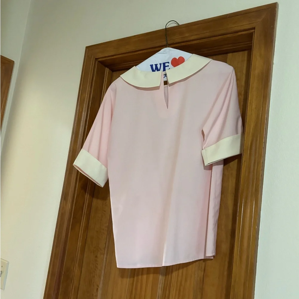 Preppy soft Pink Collared Shirt - Picture 9 of 9
